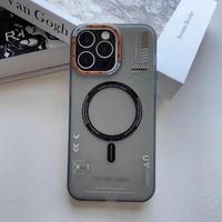 Suitable for Iphone16promax Phone Case Frosted Translucent Iphone15 14 13 12 Magnetic Wireless Charging Drop-Resistant Men an...