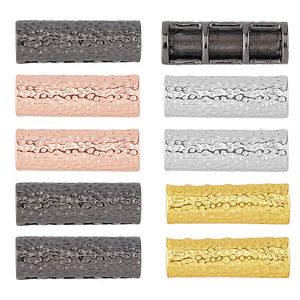 8Pcs 4 Colors Alloy Watch Band Adapter Connectors