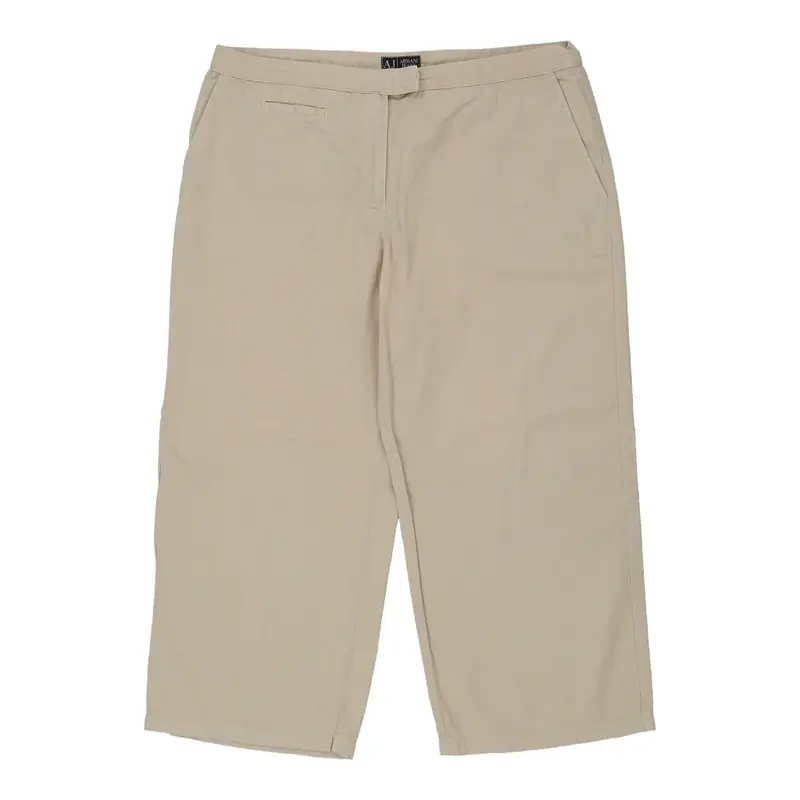 Armani Jeans Trousers - 34W UK 16 Beige Cotton | Size: UK 16