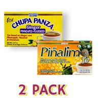 2 Pack Improved Formula Tea CHUPA PANZA & PINALIM - Tea Based Ginger, Gotu Kola & Cinammon, Pineapple Jengibre (30 Tea Bags/0...
