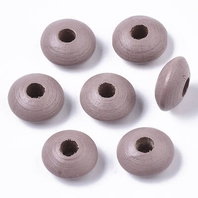 Dyed Natural Beech Wood Beads