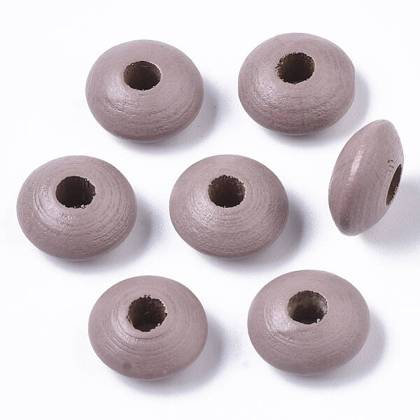 Dyed Natural Beech Wood Beads