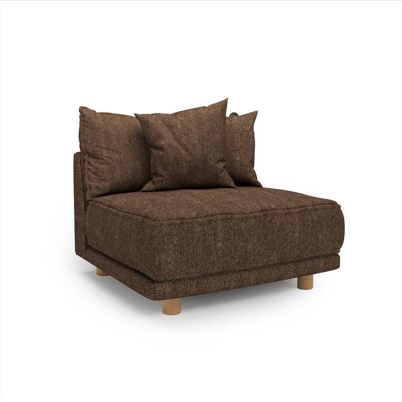 Oslo Sectional Armless Piece (Bourbon Boucle)