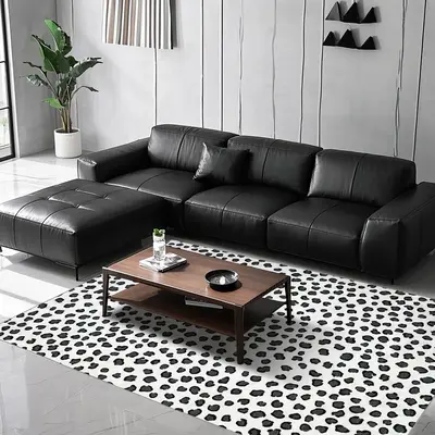 Garvee Leopard 8x10 Rug - Washable Animal Print Rug, Large Living Room Carpet, Soft Non-Slip Surface, Non-Shedding Brown Carp...