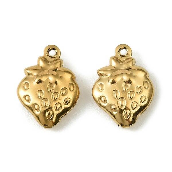 304 Stainless Steel Pendants. Strawberry Charm