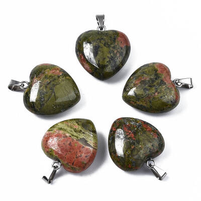 Natural Unakite Pendants