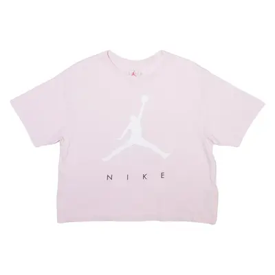 AIR JORDAN Girls T-Shirt Pink Crew Neck XL