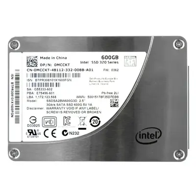 SSDSA2BW600G3D Intel 320 600GB Multi-Level Cell SATA 3Gb/s 2.5-Inch Solid State Drive