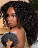 Mamushow Afro Kinky Curly 7x6 Glueless Wigs Human Hair 200% Density Wear and Go Wigs Pre Plucked Pre Cut Lace Afro Curly Wig ...