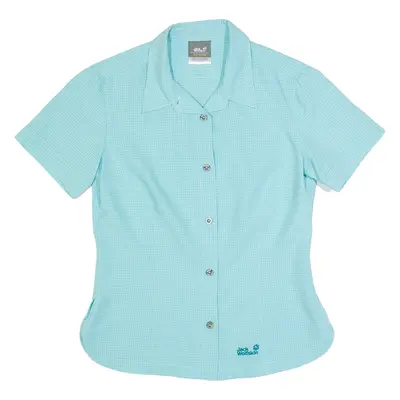 JACK WOLFSKIN Womens Printed Shirt Blue Collared Check UK 10