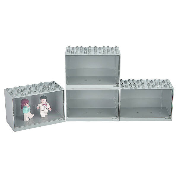 Rectangle Stackable Plastic Minifigures Display Case