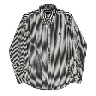 Ralph Lauren Striped Shirt - Large Black & White Cotton