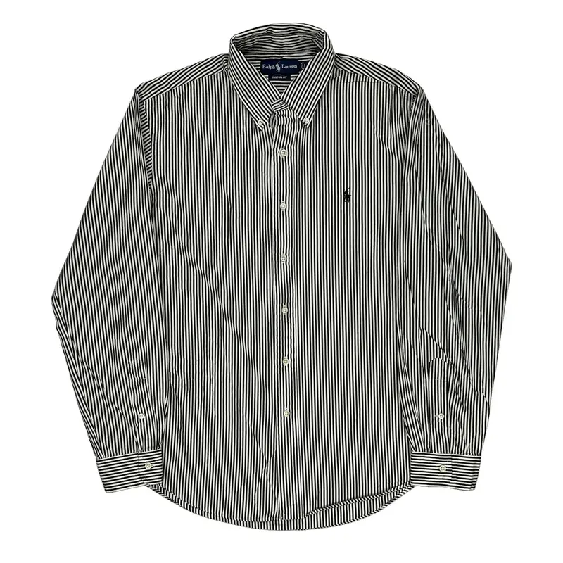 Ralph Lauren Striped Shirt - Large Black & White Cotton