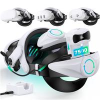 Battery Head Strap 7500mAh for Oculus Meta Quest 3/2, VR Headset Accessories for Quest 3 Battery Strap Extend Playtime with D...