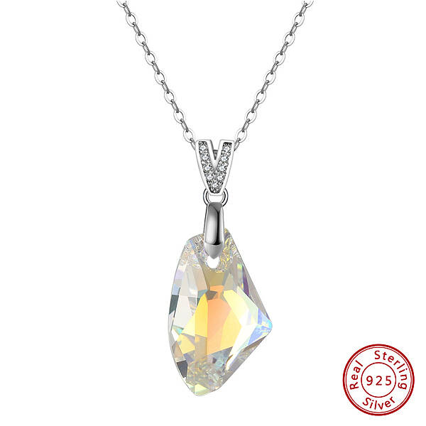 925 Sterling Silver Glass Pendant Necklaces