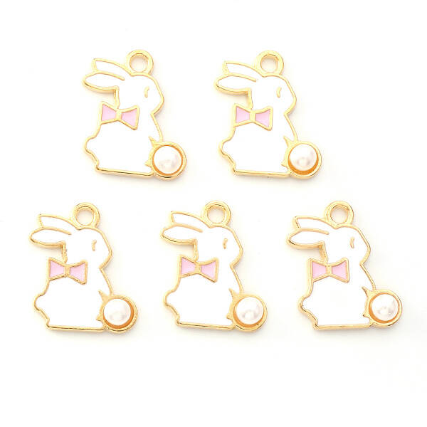 Light Gold Plated Alloy Enamel Pendants