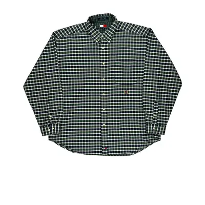 Tommy Hilfiger Checked Shirt - XL Green Cotton
