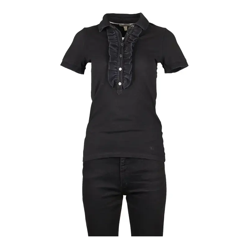 Burberry London Polo Shirt - Small Black Cotton