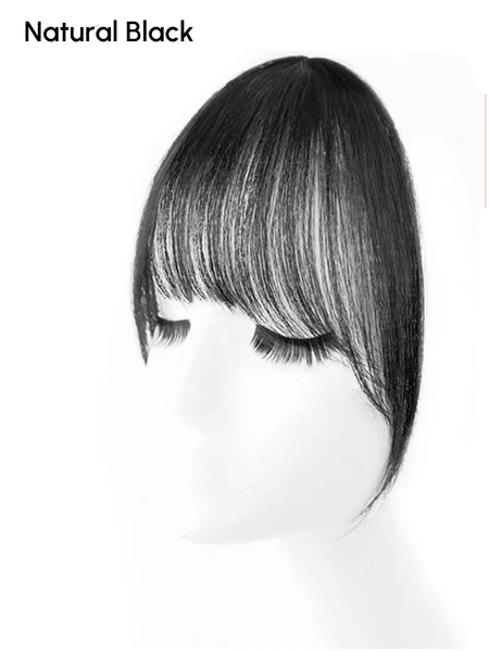 UNice Hand-Made Dark Brown Straight Clip In Bangs With Temples