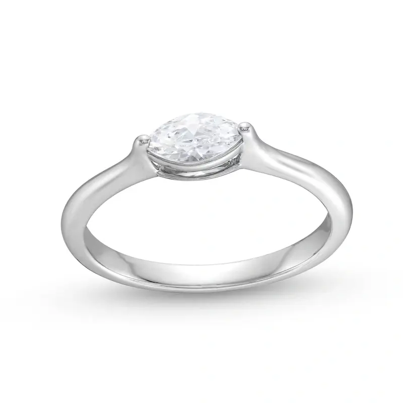 14K White Gold 0.5 to 3 CT Marquise Diamond Custom Engagement Ring VVS1-VS1 Clarity 3EX IGI Certified