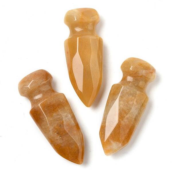 Natural Topaz Jade Craved Sword Model Ornament