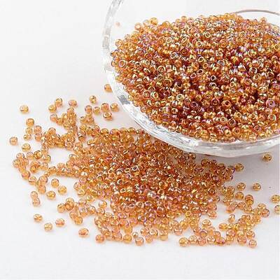 Round Transparent Colors Rainbow Glass Seed Beads