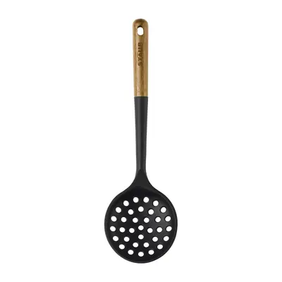 STAUB Silicone Kitchen Tools, Wood Handled Skimming Ladle