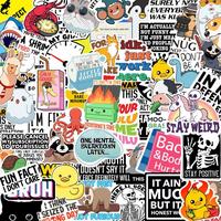 130PCS Funny Saying Sticker Pack - Snarky, Sarcastic Bold Humor Vinyl Waterproof Meme stickers for laptop, computer, water bo...
