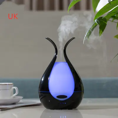 Home Office Humidifier Small Essential Oil Night Light Aroma Diffuser | Color: Colorful black | Style: UK