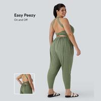 Halara Backless Twisted Harem Casual Plus Size Jumpsuit with Side Pocket-Easy Peezy Edition, Summer 2025 Outfits #summervibes...