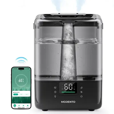 MORENTO MR6W 6L Humidifier & Air Purifier with Top-Fill Design, Smart Control, 7-Color LED Light, Essential Oil Diffusion Fun...