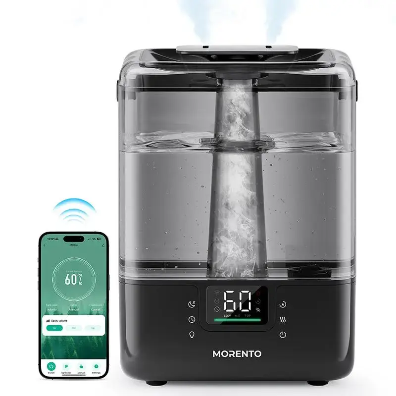 MORENTO MR6W 6L Humidifier & Air Purifier with Top-Fill Design, Smart Control, 7-Color LED Light, Essential Oil Diffusion Fun...