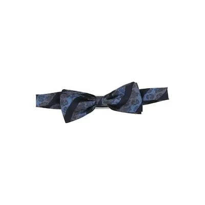 Unbranded Striped Bow Tie - No Size Blue Viscose