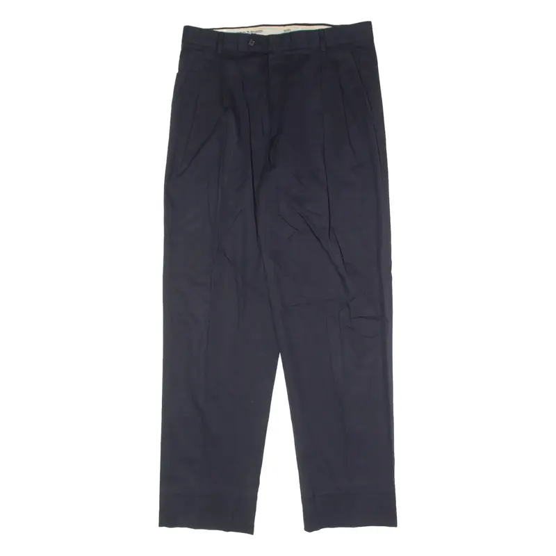 PAUL & SHARK Golf Pleated Mens Trousers Blue Regular Straight W36 L34