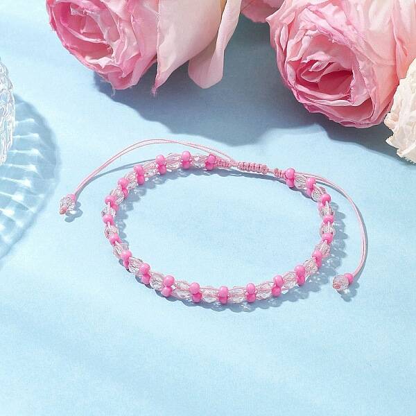 Baking Paint Glass Seed Beaded Bracelets