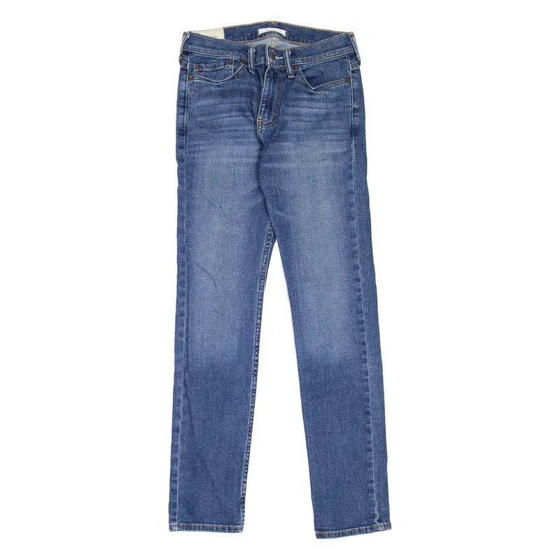 ABERCROMBIE & FITCH Mens Jeans Blue Slim Skinny Stone Wash W26 L30