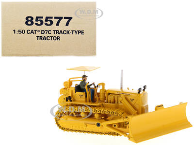 CAT Caterpillar D7C Track-Type Tractor Dozer Yellow with Operator \