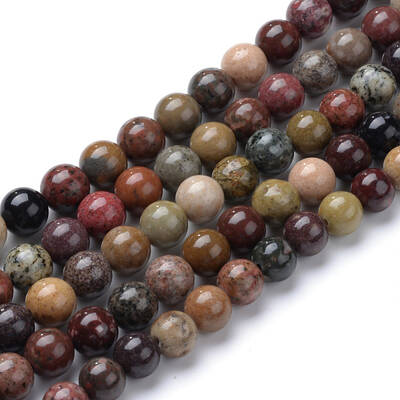 Natural River Stone Beads Strands