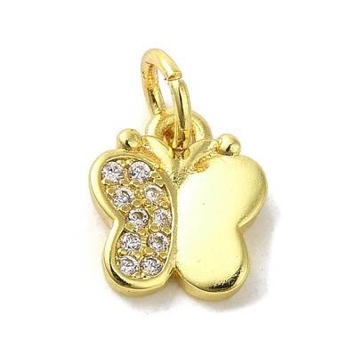 Real 18K Gold Plated Brass Pave Cubic Zirconia Pendants