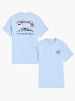 Men's Lighthouse & Vineyard Print Tee, Regular Fit Casual Short Sleeve Round Neck T-shirt for Summer, Men's Top for Daily Wea...