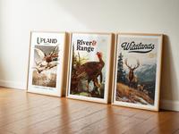 Old Time Hunting Poster Unframed, Decor Outdoorsy Cabin Wall Art, Gift for Hunter, Art Retro Hunting Wall Artwork, Gift for D...