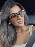 Women's Fashionable Frame Glasses, Trendy Casual Glasses for Everyday Use, Fashion Accessories for Outdoor Activities