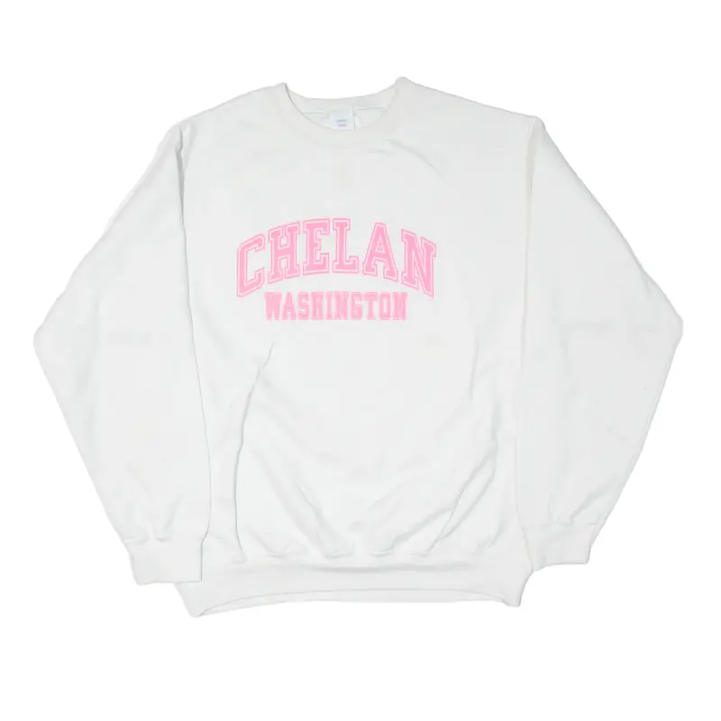 PORT & COMPANY Chelan Washington USA Sweatshirt White Womens L