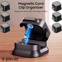 6 Pack Magnetic Cable Clips Cord Holder | Adhesive Wire Keeper | Organizer for Home, Office, Phone, Car & Wall Cable Manageme...
