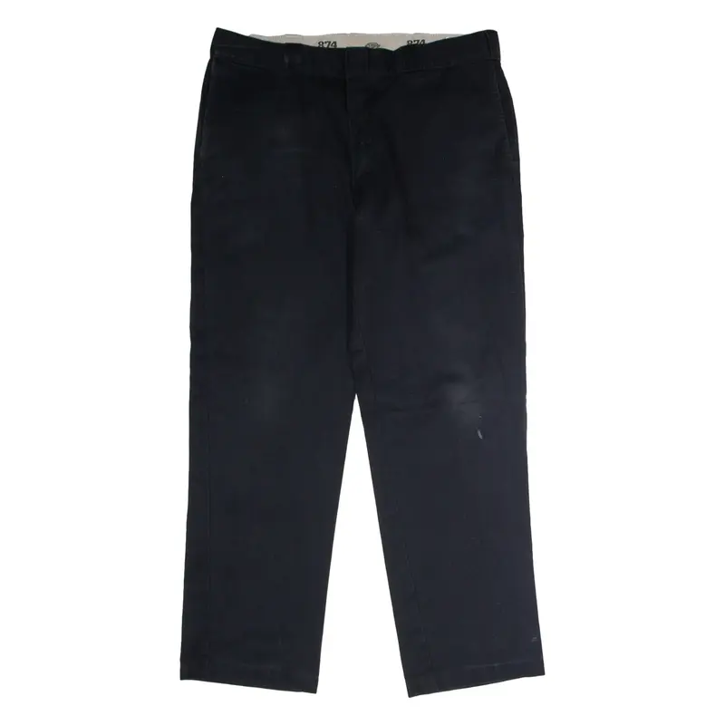 DICKIES 874 Workwear Mens Twill Trousers Black Classic Straight W40 L32
