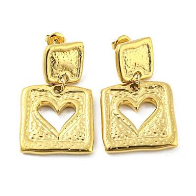 304 Stainless Steel Dangle Stud Earrings