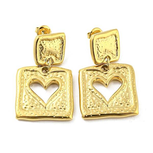 304 Stainless Steel Dangle Stud Earrings