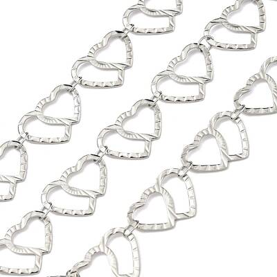 Tarnish Resistant 304 Stainless Steel Heart Link Chains