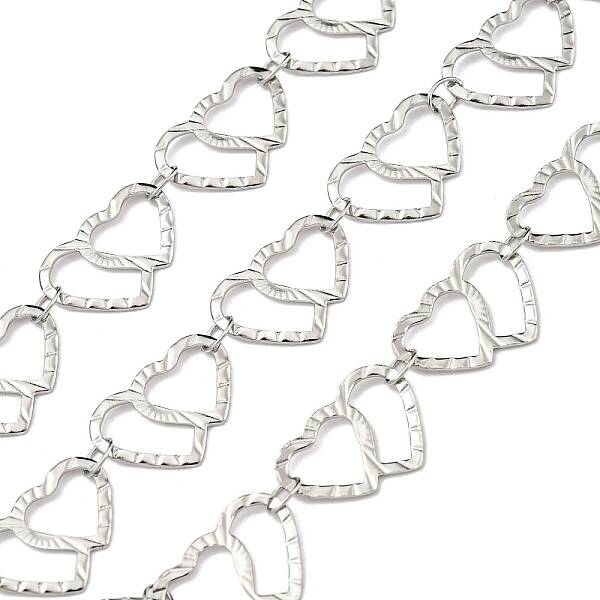 Tarnish Resistant 304 Stainless Steel Heart Link Chains