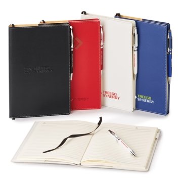 50 Customized BRADFORD - REFILLABLE JOURNAL COMBO - Pen Loop & ...
